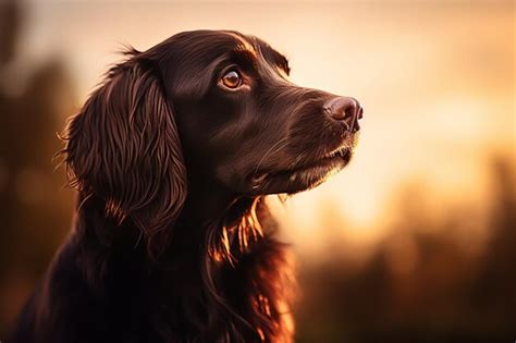 Premium AI Image | dark silhouette image of a dog