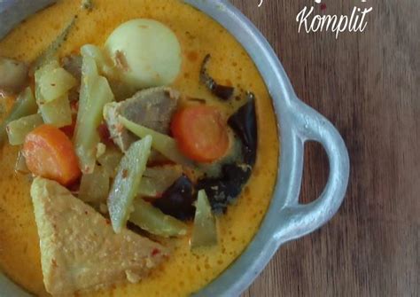 Resep Gulai Labu Siam Komplit Telur Daging Dan Tahu Oleh Desfita