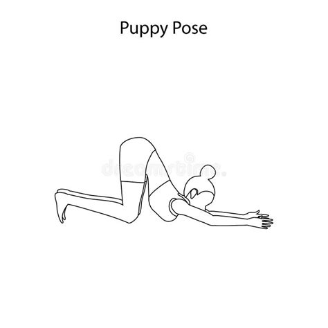 Puppy Pose Yoga Stock Illustrations 618 Puppy Pose Yoga Stock