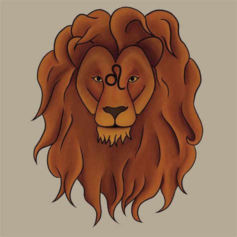 Leo Zodiac sign drawing - lion with Leo sign | Zodiac art, Lion drawing, Zodiac signs leo