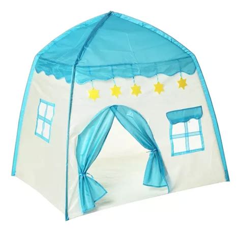 Toca Barraca Infantil Tenda Casinha Cabana Dobravel Azul Cor Azul