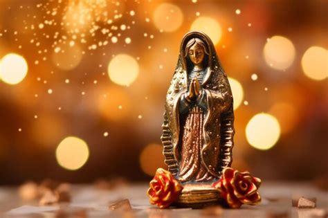 Premium Ai Image Statue Of Saint Mary Of Guadalupe Virgen De