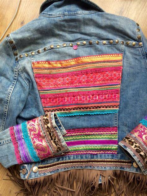 campera jean bordada Jeans diy Faça você mesmo moda Customizar roupas