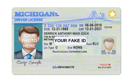 Michigan Fake Id Template Your Fake Id Templates