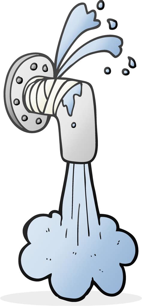 Freehand Drawn Cartoon Leaky Pipe Vector Art At Vecteezy