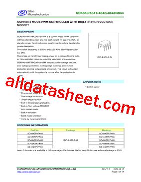 SD4841P Datasheet PDF Silan Microelectronics Joint Stock