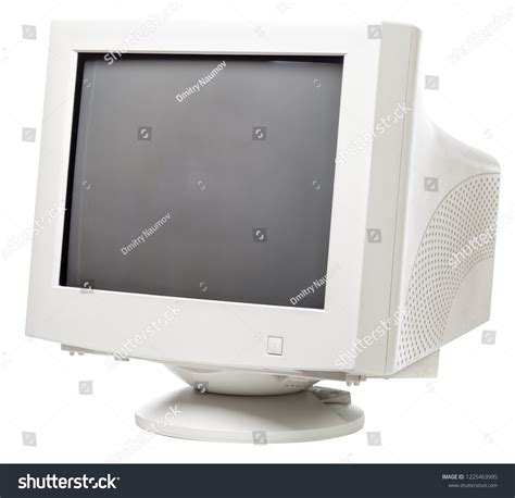 Vintage Computer Monitor Black Screen Isolated Stock Photo 1225463995 ...