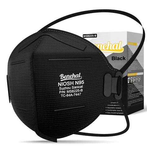 N95 Face Mask Black,30 Pack NIOSH Certified N95 Disposable Respirator 5
