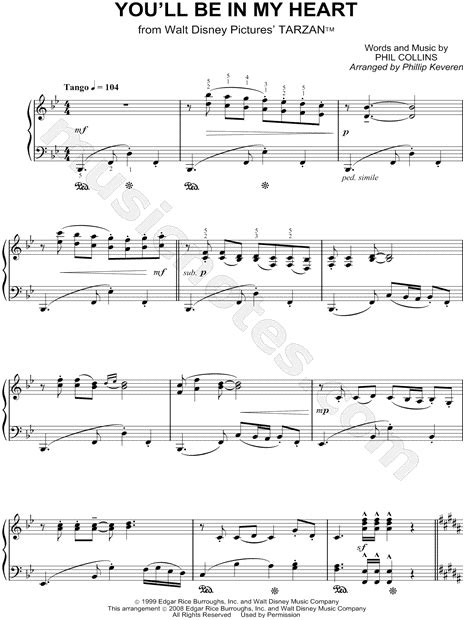 √ you'll be in my heart piano sheet music free 824321-You'll be in my ...