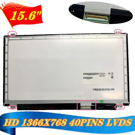 15 6 Led Laptop Screen Slim 40 Pin B156xw04 V 0 V5 V6 Ltn156at20