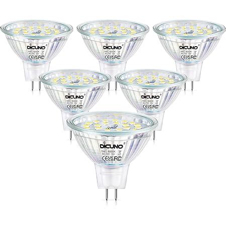 Dicuno Mr Led Bulbs Dimmable Daylight White K W Halogen