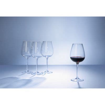 Villeroy Boch Purismo Red Wine Intricate Delicate Glass Set Of