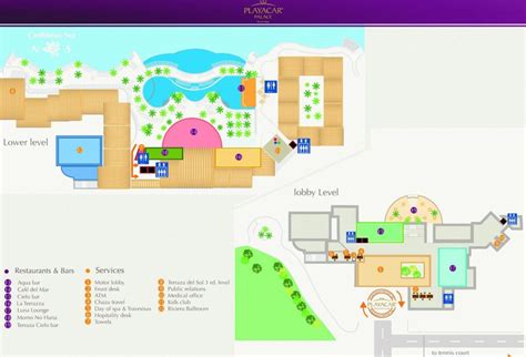 Playacar Palace map - Travel resort maps