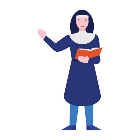 A Woman Illustration Design With Nun Avatar 15975975 Vector Art At Vecteezy