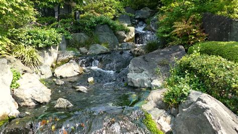 Japanese Garden Water Feature (kakei) Stock Footage Video 5046665 ...