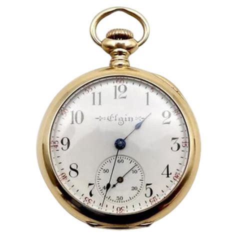 14K Gold Edwardian Elgin Ladies Pocket Watch, 1904 For Sale at 1stDibs