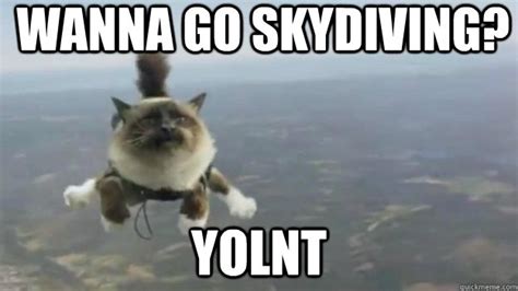 Wanna Go Skydiving YOLNT YOLNT Quickmeme