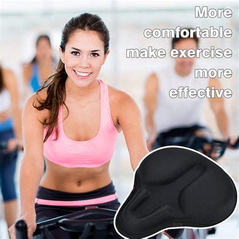 Comfortable Indoor Outdoor Bike Seat Cover Bicycle Saddle Extra Soft Wide Foam Ebay