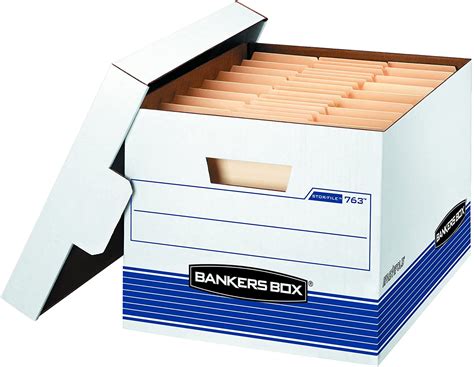 Bankers Box STOR/FILE Medium-Duty Storage Boxes, FastFold, Lift-Off Lid, Letter/Legal, Value ...