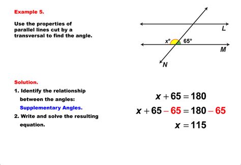 Math Examples Collection: Equations with Angles from Parallel Lines Cut ...