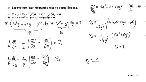 Aula Equa Es Diferenciais Fator Integrante Youtube