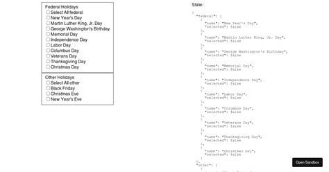 React Dynamic Checkbox Tree Examples CodeSandbox