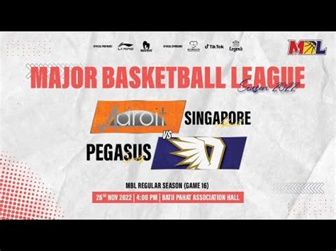 LIVE MBL Regular Season 2022 G16 Singapore Adroit VS Pegasus