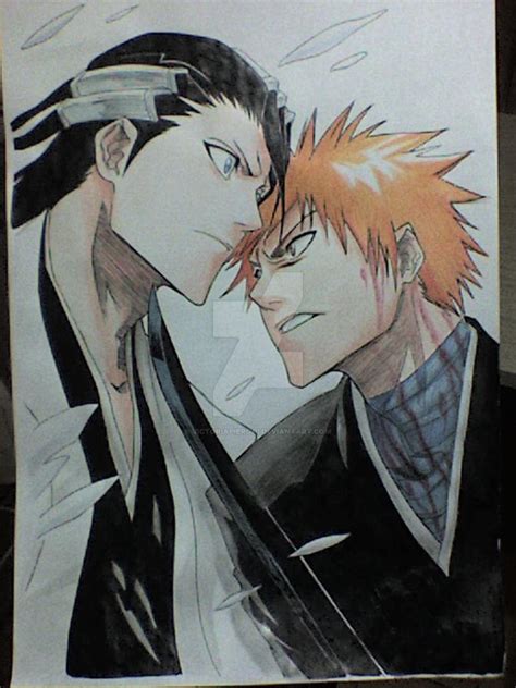 Byakuya vs Ichigo by victoriapieroni on DeviantArt