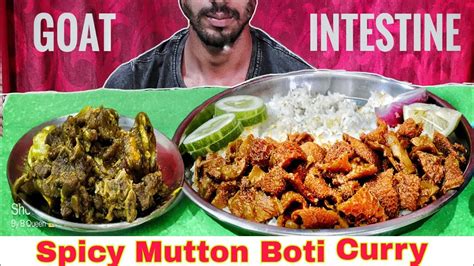 Asmareating Spicy Mutton Boti Curry With Rice Eating Show Real