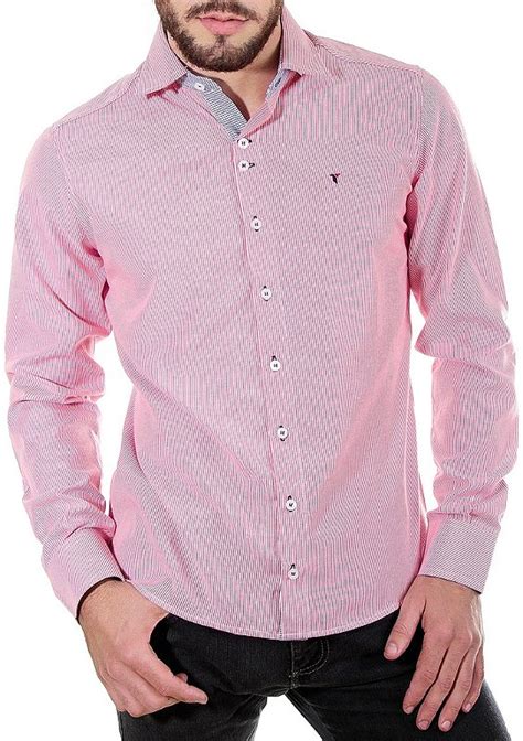 Camisa Social Masculina Slim Listrada Tony Menswear