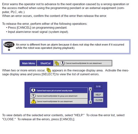 Nx Error Message List Yaskawa Motoman