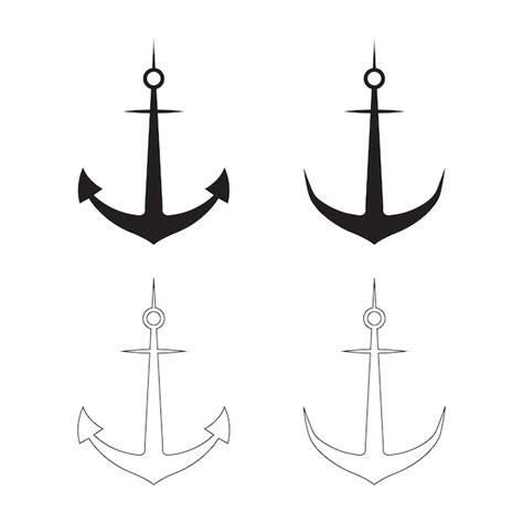 Premium Vector Ship Anchor Boat Anchor Flat Icon Vector Illustration