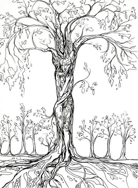 Forest Dryad Tree Art Tree Of Life Art Tree Tattoo Designs