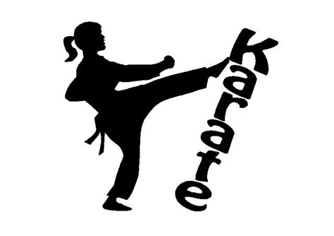 Karate girl silhouette clipart – Clipartix