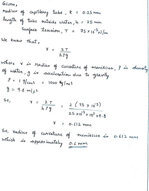 A Capillary Tube Of Radius Mm Is Submerged Vertically In Water So