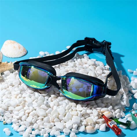 Pc Waterproof Silicon Adult Swimming Goggles For Myopia Anti Fog