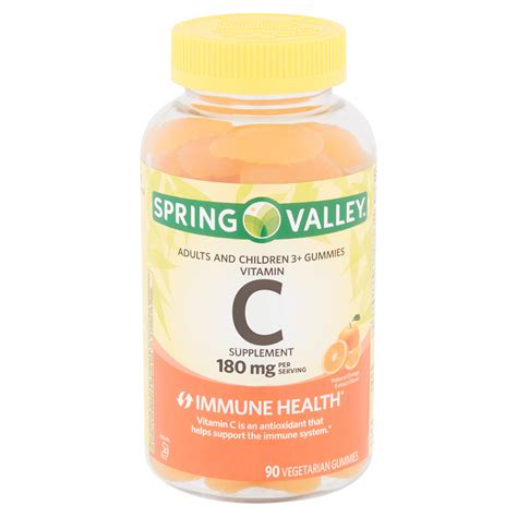 Spring Valley Vitamin C Supplement Vegetarian Gummies Mg Count