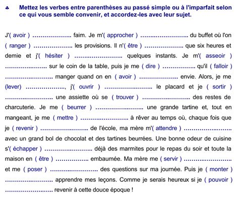 Exercice Passé Simple Et Imparfait Conjugaison Pinterest Passé Simple Exercices Et Simple