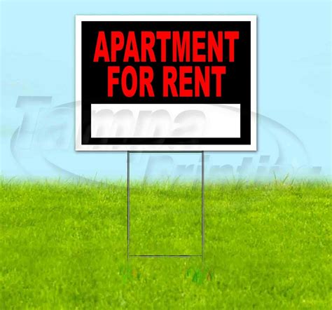 APARTMENT FOR RENT 18x24 Yard Sign Corrugated Plastic Bandit Lawn ...