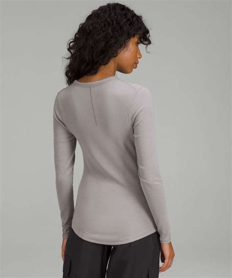 Lululemon Hold Tight Long Sleeve Shirt Gull Grey Lulu Fanatics