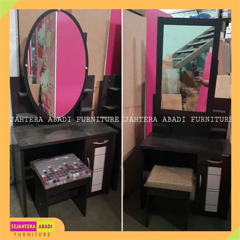 Jual Meja Rias Cermin Sliding Dressing Table Mr Oval Kotak Promo