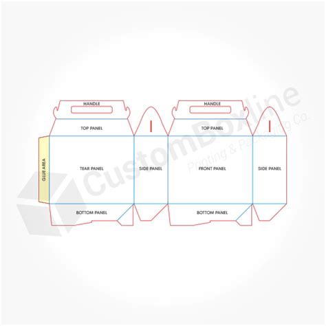 Box With Handle Template Customboxline