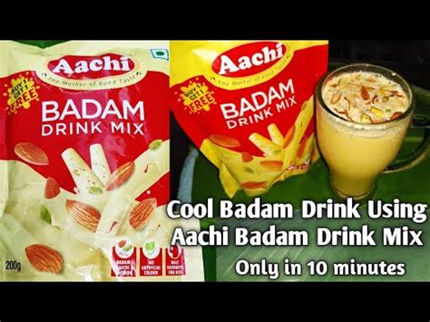 Badam Drink Using Aachi Badam Drink Mix In Tamil Aachi Badam Drink