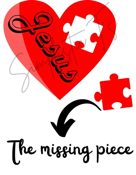 Jesus Missing Piece Png Digital Print Inspirational Print Religious