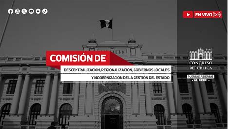 EN VIVO Sesión de la Comisión de Descentralización 3 DE SEPTIEMBRE