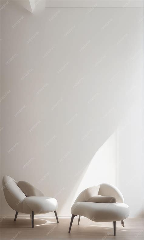 Premium Photo | Beige furniture against a white wall with light from the window