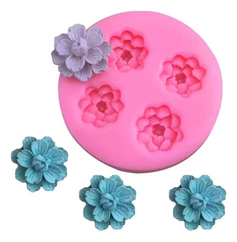 Molde Silicona 4 Flor Cerezo Fondant Porcelana Darumashop