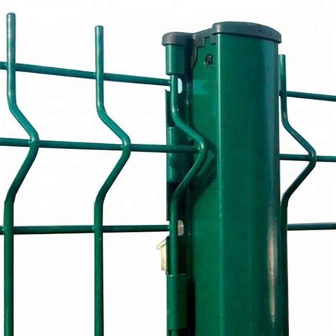 Green D V Bending Curved Welded Wire Mesh Fence Panel Hot Galvanized China Steel Fence And D