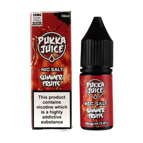 Summer Fruits Nic Salt E Liquid By Pukka Juice Free Next Day Delivery