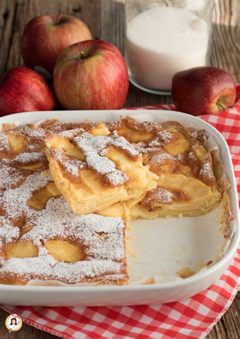 Torta Budino Alle Mele Dolce Cremoso Senza Latte